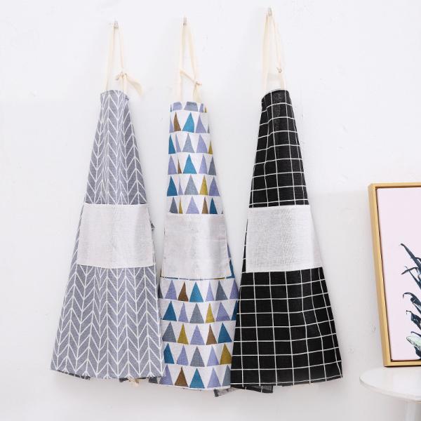 Unisex Adjustable Bib Aprons with Water and Oil Resistance Hand Drawn Printing Methods