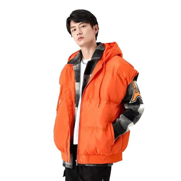                  High Quality Puffer Vest Sleeveless Plus Size Mens Vests Vest Stand Collar Thick Vest Winter Vest             