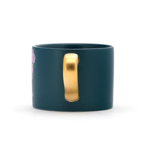 Lovely Mothers Day Eco Friendly Crockery Elegant Design Mom Mug Ceramic Coffee With Gold Handle