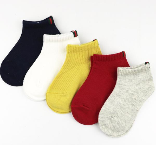 Breathable Kids Colorful Socks / Kids Ankle Socks Comfortable Kids Socks Custom Logo