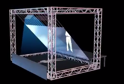 Поставьте Hologram, голографическую систему индикации на торговая выставка/концерт 10 метров широких
