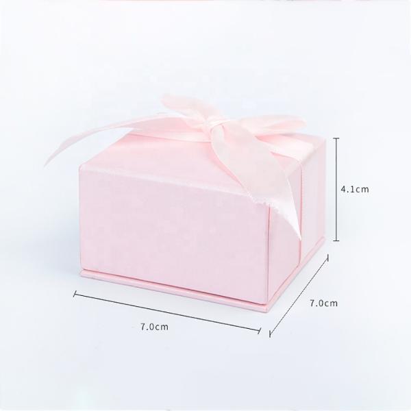 Paper Ring Necklace Crystal Jewelry Box Package White Color Customized