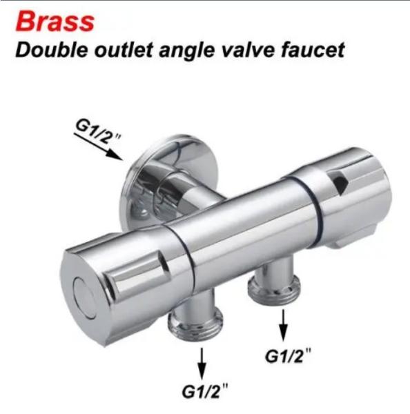 G1/2 Brass Angle Valve For Toilet Bathroom Bibcock Water Tap Modern