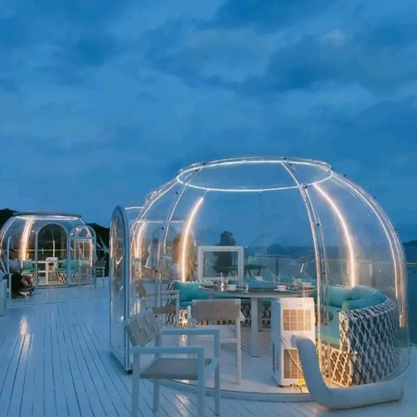 Airtight PC Transparent Clear Bubble Tents For Outdoor Camping