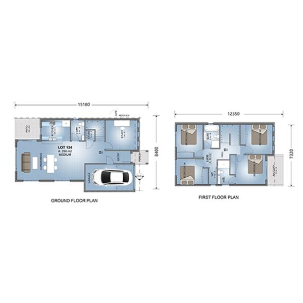 Architecture Prefab Steel House 1.15mm Steel Frame With AZ150 Zinc Coating