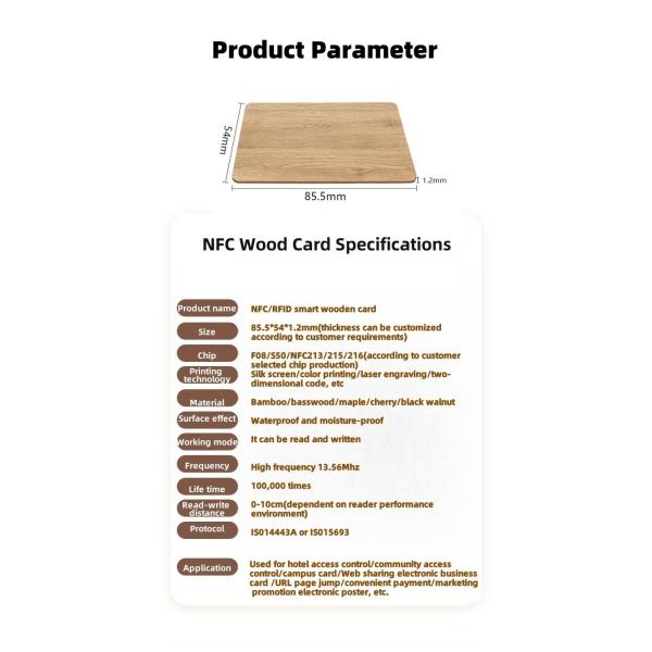 Tarjeta de habitación de hotel ecológica Toque para desbloquear la tarjeta clave de hotel RFID