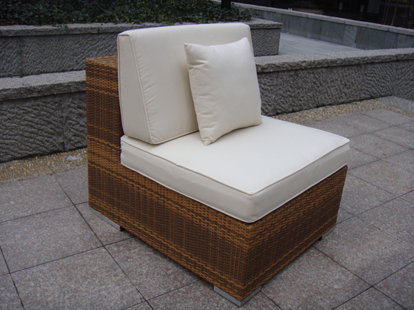 Outdoor Indoor PE Rattan Sofa With Side Sofa , Middle Sofa , Ottoman , Coffee Table