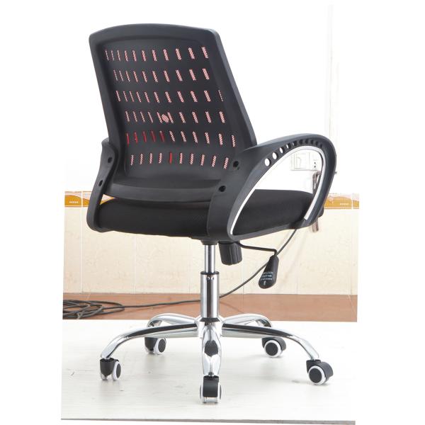 Mesh Fabric High Back Office Revolving Chair With PU Castors Multi Colored