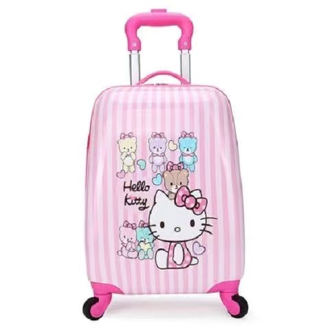 Multiscene Kids Cartoon Luggage 4 Wheels Waterproof Lightweight