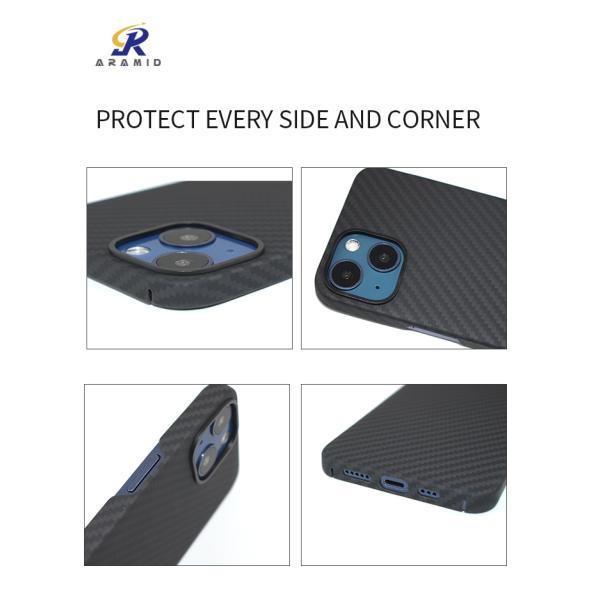 Штейновые крышка iPhone 13 финиша мини с пластиковым случаем Кевлара волокна Aramid дизайна кольца