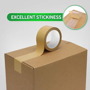 Eco-Friendly Kraft Paper Tape, Biodegradable Kraft Paper Tape, Recyclable Writable Packing Tape, Non-Coated Surface For Masking, Sealing