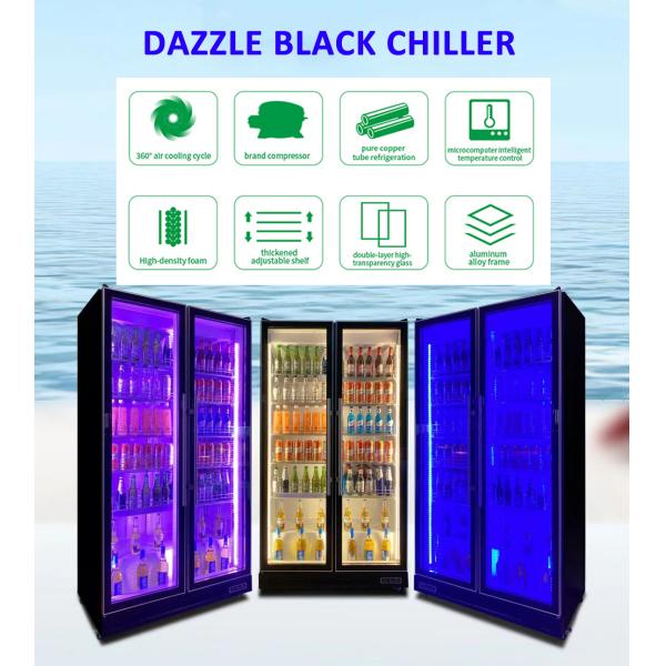 Черноты двери собственной личности холодильник безалкогольного напитка заключительной стеклянной чистосердечный для KTV