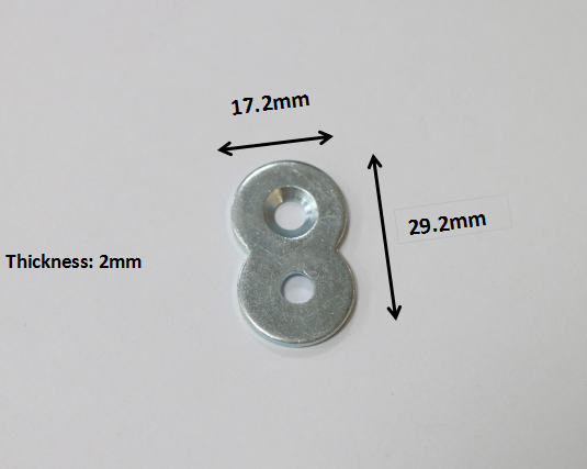 29.2X17.2mm Nonstandard 8 Shape Metal Corner Bracket for Cabinet and Table by Andisi