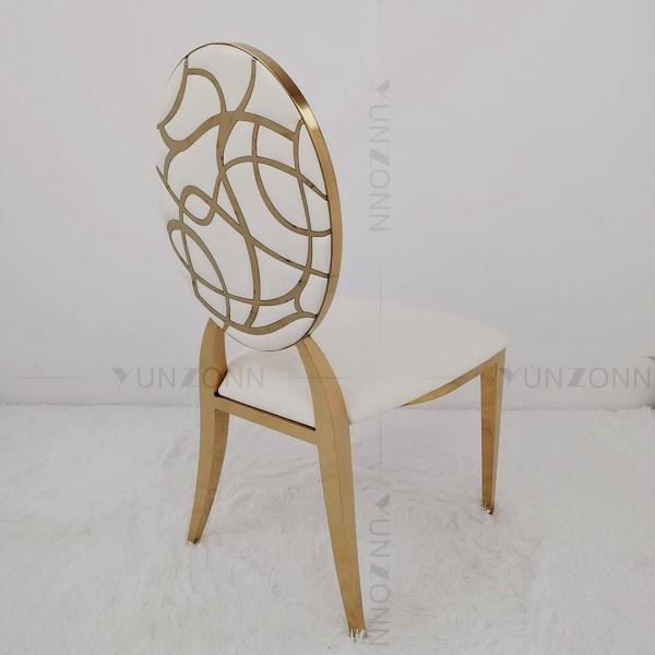 La boda de acero inoxidable del oro preside los alquileres reales W49xD53xH94cm de la silla que se casan