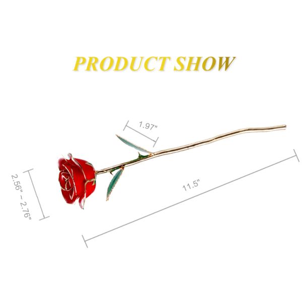 Anniversary Gifts 24k Gold Plated Rose With Gift Box Forever Gold Rose for Christmas ,valentine' s Day Gifts