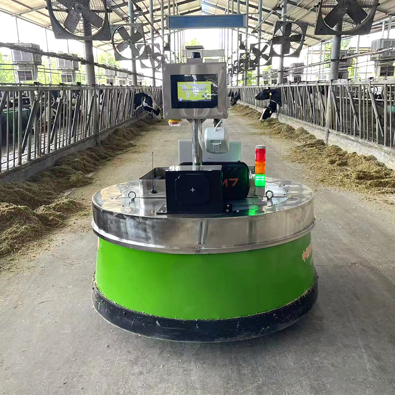 Unmanned Cow Feed Pusher Robot Ultrasonic Navigation ODM for Livestock Farms