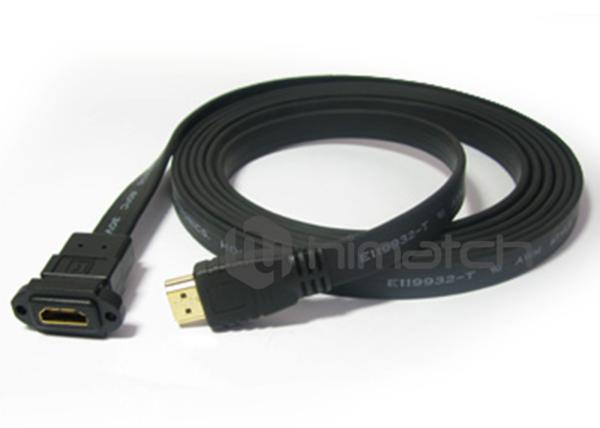 CL3 Rated 4k Industrial HDMI Cable / Flat HDMI Cable For Installation Under Carpet