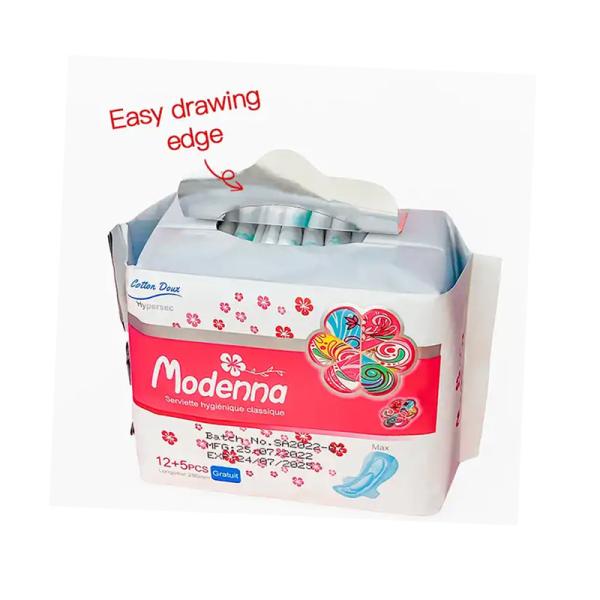 Super Soft Maxi 290mm Sanitary Pads Easy To Pull Sticker Packaging With Perfume