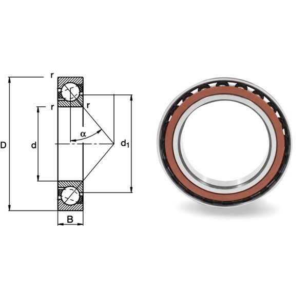 Brand New Thin-walled Angular Contact Ball Bearing 71812C 1036812 60*78*10mm Automotive Bearing