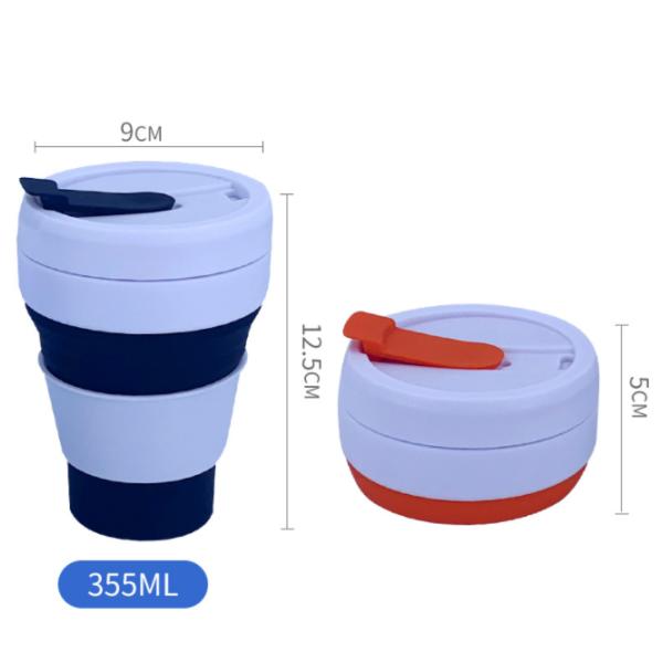 Stock Portable Retractable Collapsible Water Bottle for Event Gift and Pocket Coffee Cup