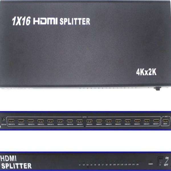 HDMIビデオスプリッタ 1 イン 16 アウト 4KディスプレイのためのAVビデオディストリビューター