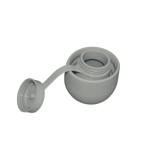 Бутылка с водой складчатости 500ml на открытом воздухе спорт бутылки серого силикона складная выпивая