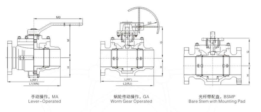 Manual Top Entry Fixed Ball Valve WCB Stainless Steel Flanged Trunnion Ball Valve for Petroleum Chemical Natural Gas Pipeline