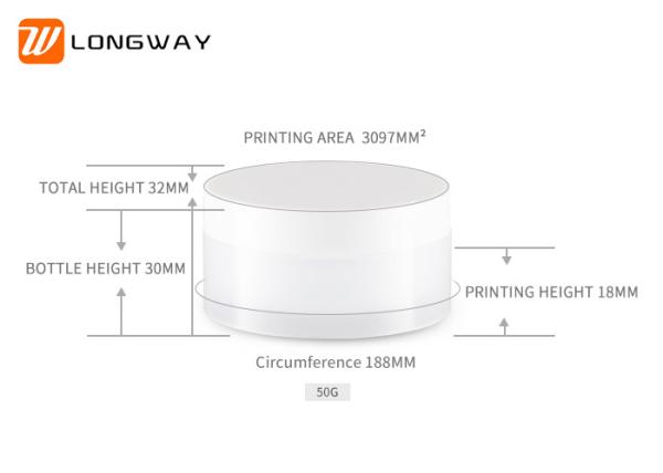 Various Capacity Plastic Cosmetic Jars With Lids Round Shaped ISO9001 Approval
