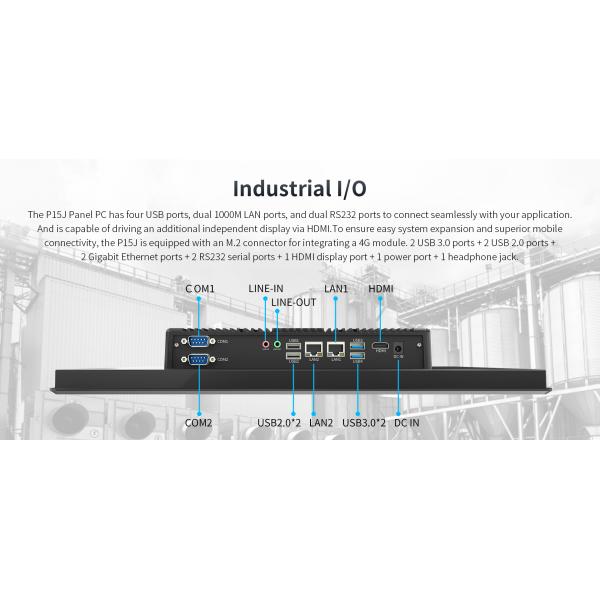 ONERugged P15J 15,6 дюйма Промышленный водонепроницаемый сенсорный панель ПК для пользовательских приложений