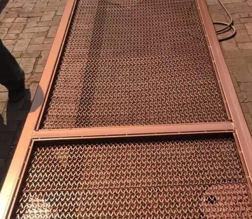 Занавес сетки Веаве Сприал медного цвета ПВД сбалансированный нержавеющей сталью для гостиницы