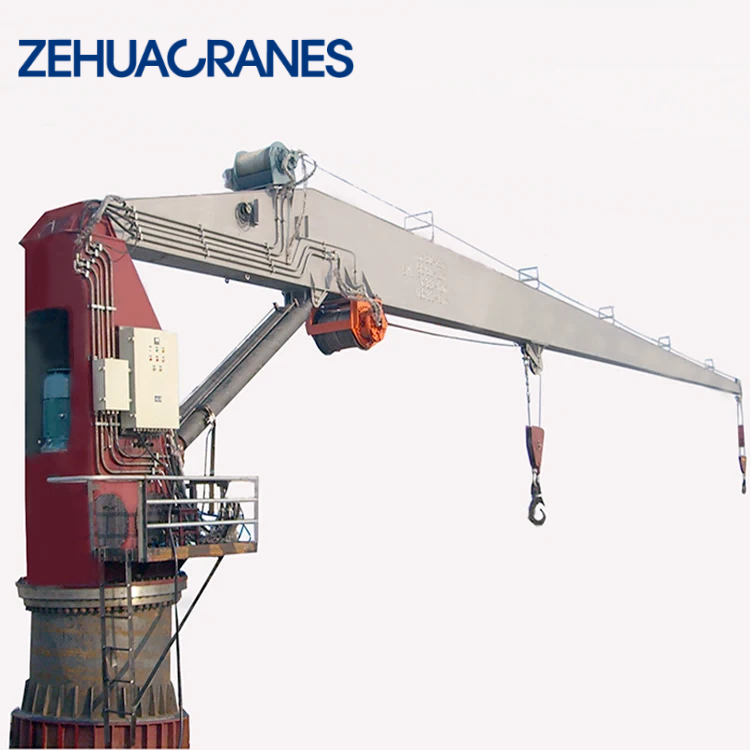 Zehua 2 Ton Hydraulic Marine Crane Mini Small Boat Deck Crane for Yacht Travel Lift & Construction