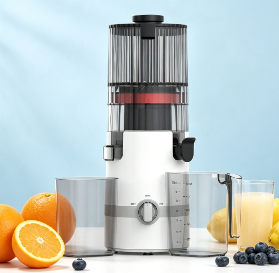 Fresh Smart HJ102B Slow Masticating Juicer – Make Every Morning Count with 135mm Chute, 200W Cold Press, Self-Cleaning & Child-Friendly Safety Lock