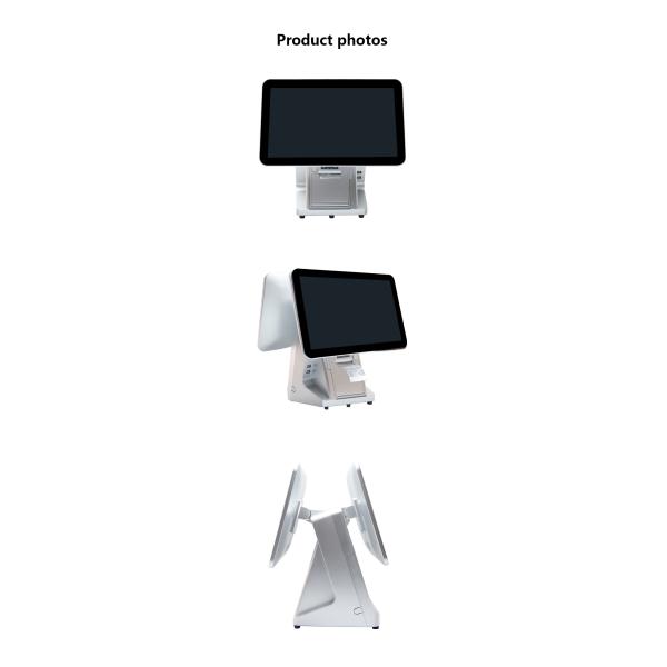15.6'' 14'' Dual Screen Android Systems POS Machine with Cash Payment Drawer and All-in-One Touch Smart Software POS Terminal