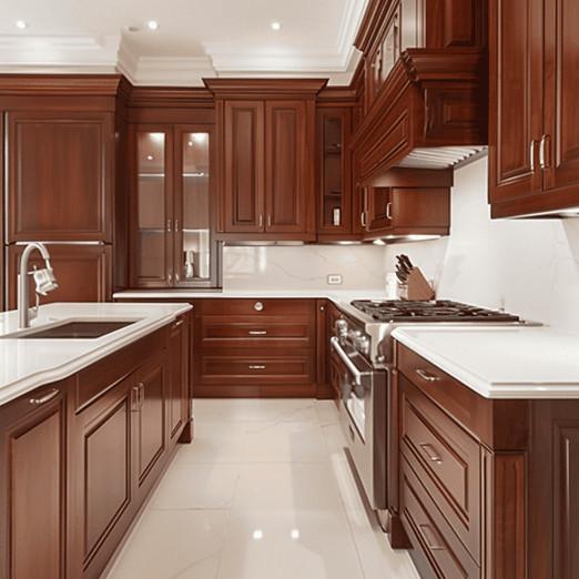 Armários de cozinha duráveis para interiores