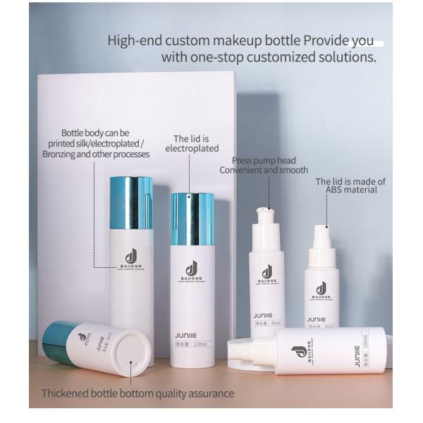 PETG Botella de bomba verde Botellas de spray para el cuerpo vacío cosmético 100 ml