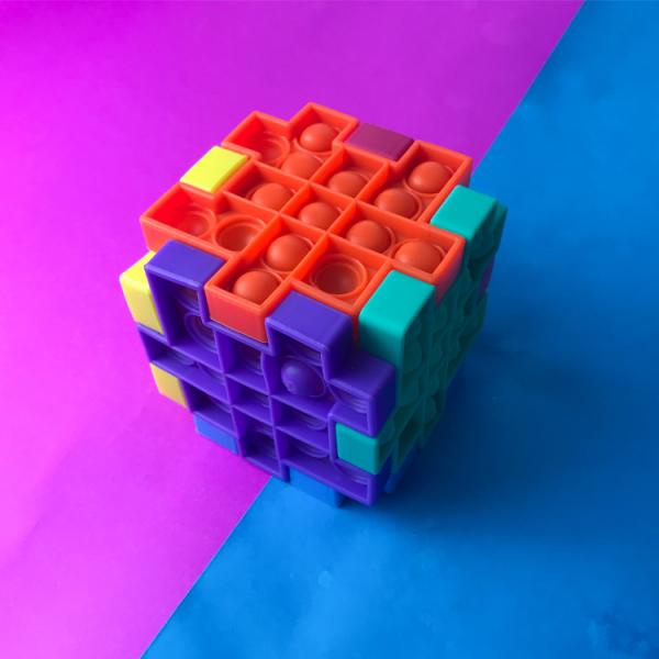 3D Children'S Educational Toy Poppit Infinity Cube Fidget Toy Customized Color