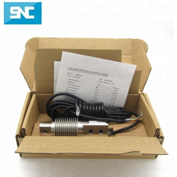 Cellule de pesée à soufflet pour convoyeur à bande en acier inoxydable de 200 kg à 500 kg avec indice de protection IP67 et précision C2 / C3