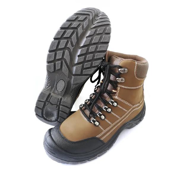 Bottes de travail de sécurité de haute qualité, marron, pour hommes, étanches, antidérapantes