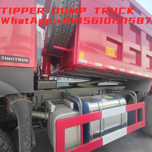 КРАСНЫЙ САМОСВАЛ LHD TIPPER SINOTRUK HOWO 371HP 6x4