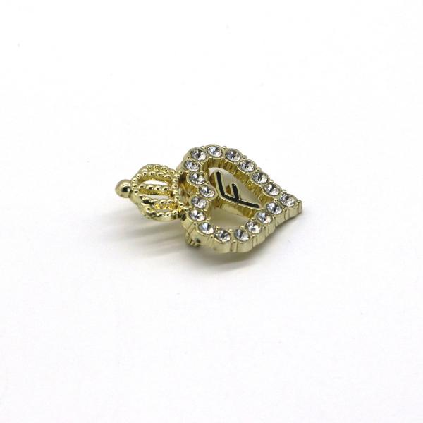 2.5×1.7cm Crystal Cufflinks For Mens Hollowed Out Heart Crown Diamond Inlaid