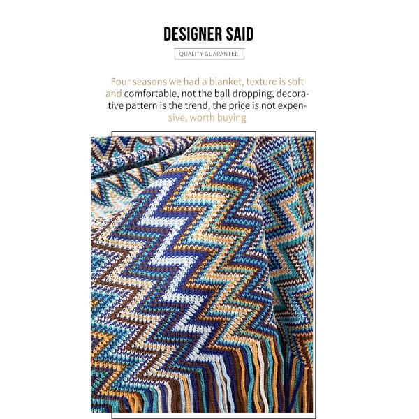 Stylish and Breathable Plain Style Knitted Blanket for Summer Office or Home Nap