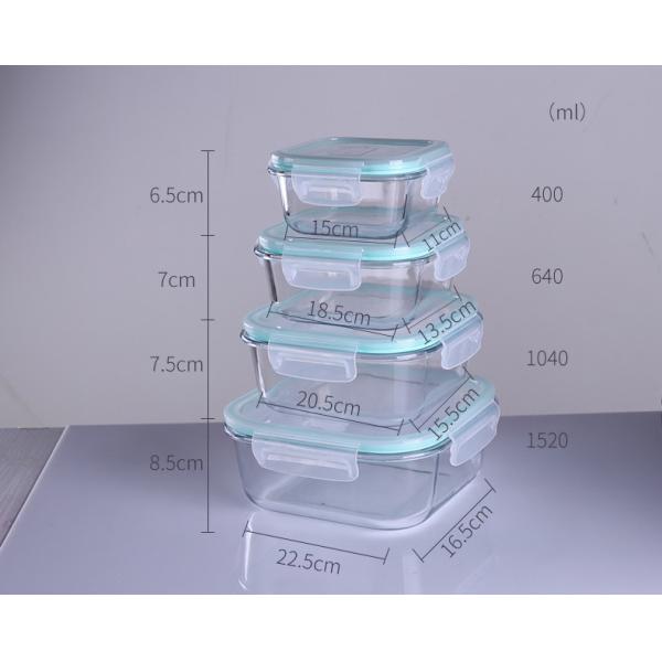 Adult Airtight Glass Meal Prep Containers Microwave Safe Glass Lunch Box with Lid