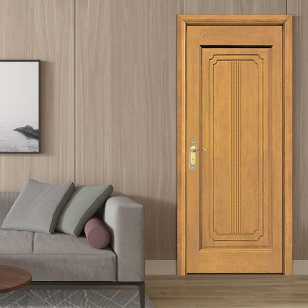 100% Solid Wood Entrance Doors 208cm European Style Interior Wooden Door