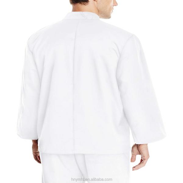 New Products waterproof oil repellent hotel uniform white long sleeves chef uniform coat