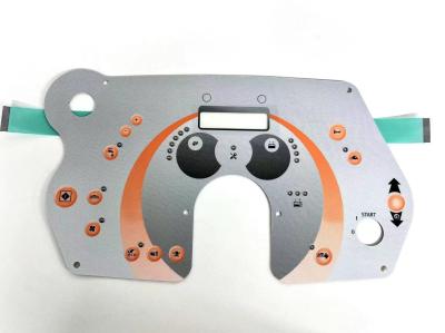 teclado de membrana impermeável altamente eficaz personalizável com cúpula de metal revestida de ouro