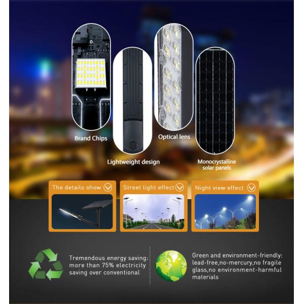 Waterproof Explosion Proof Outdoor 60w 100w 150w 200w High Quality Aluminum Lifepo4 Battery 6500k Solar Street Light