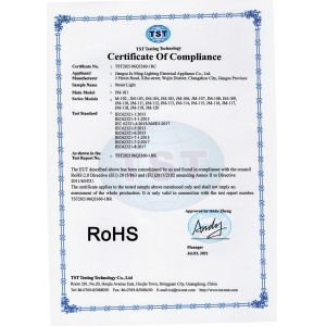 Jiangsu Ju Ming Lighting Electrical Appliance Co., Ltd Сертификации