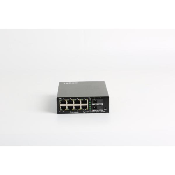 HiOSO 10/100/1000Mbps 1310nm Fiber Optic To Ethernet Converter 8 Ports