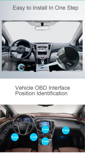 9-36V OBD2 16Pin to USB A Male Step Up Cable for Car Diagnostics