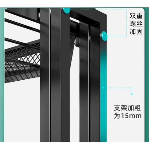 Anti Corrosion Telescopic 25kg Bearing Metal Trolley Cart